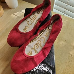 Sam Edelman Fritz red suede flats 7.5